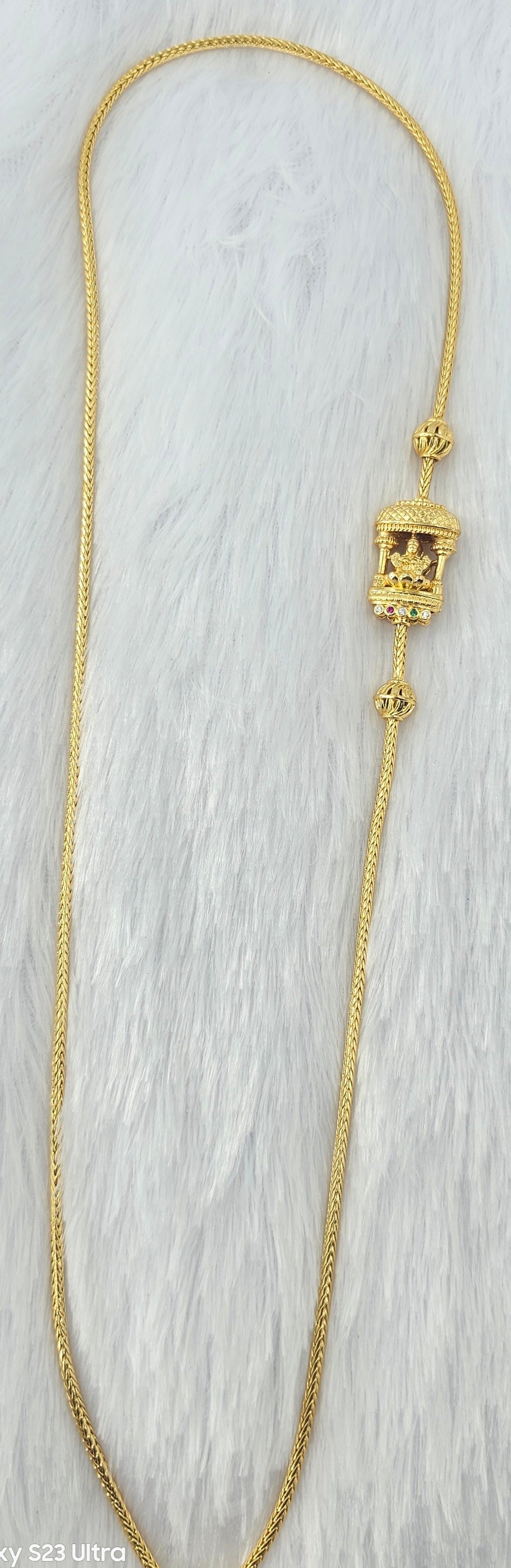 92.50 Gold Plated Silver Thali Chain 43