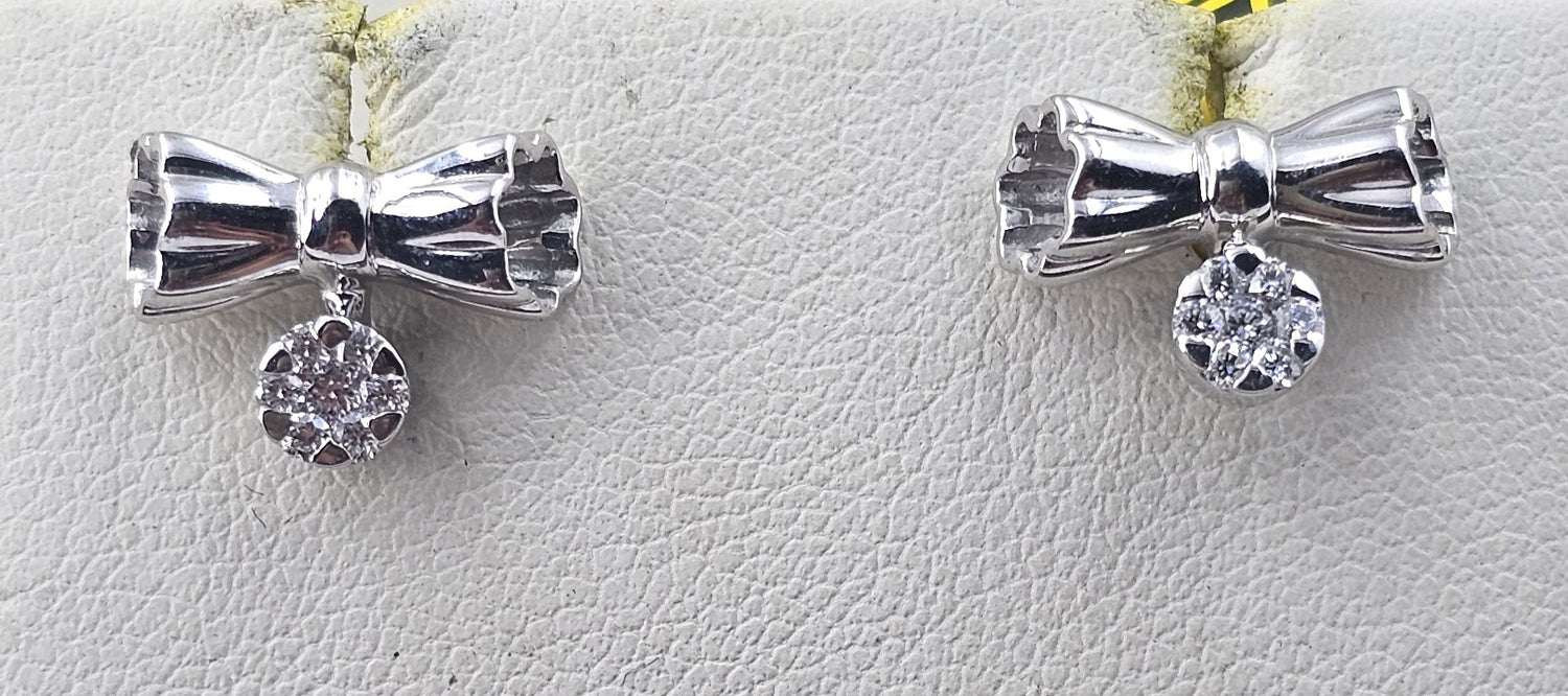 Kisna Diamond Platinum Earrings 12