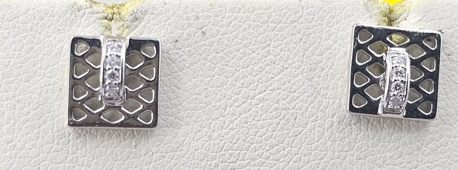 Kisna Diamond Platinum Earrings 11