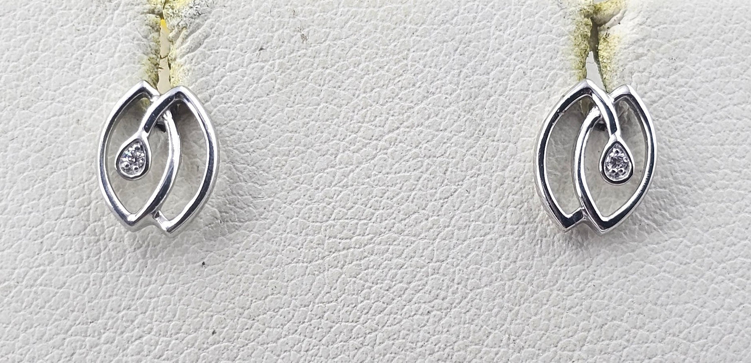 Kisna Diamond Platinum Earrings 8