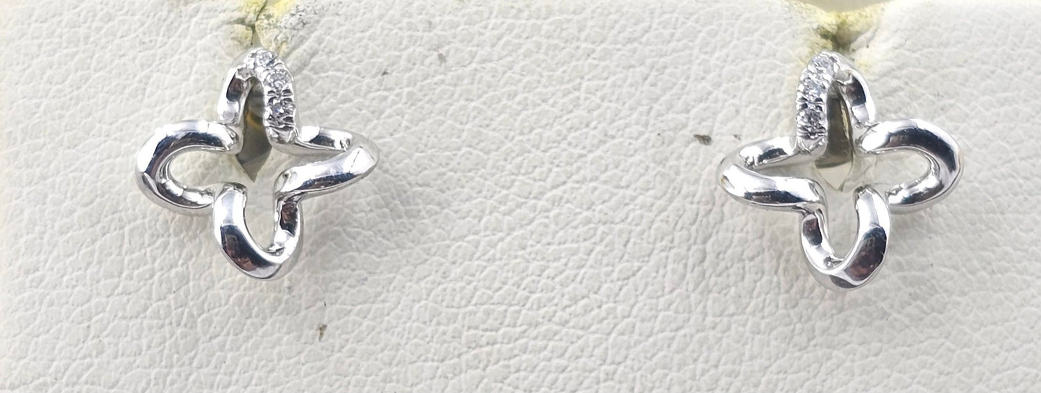 Kisna Diamond Platinum Earrings 4