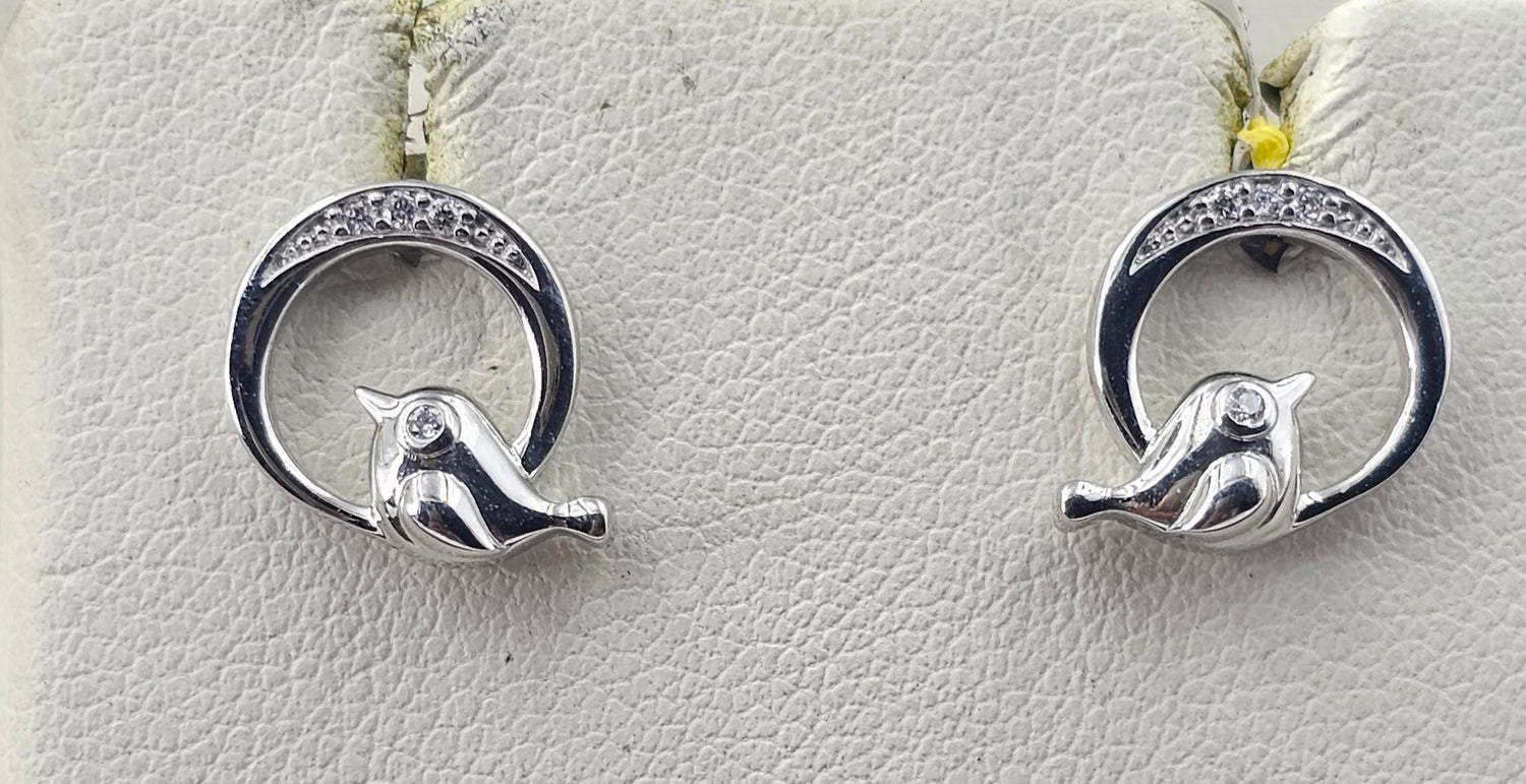 Kisna Diamond Platinum Earrings 1