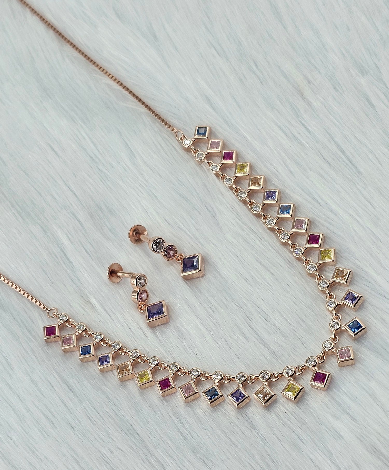 92.50 Rose Gold Plated Silver Necklace 195