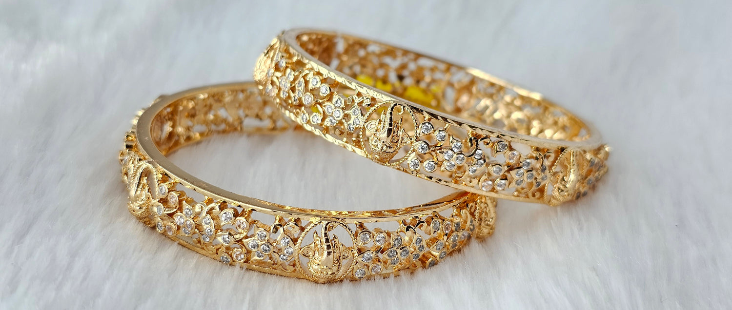 92.50 Gold Plated Silver Bangle 125