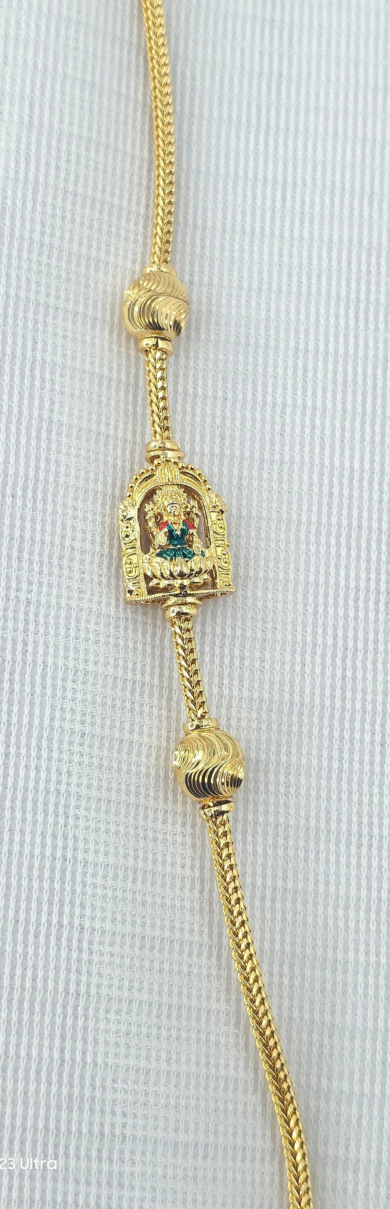 92.50 Gold Plated Silver Thali Chain 60