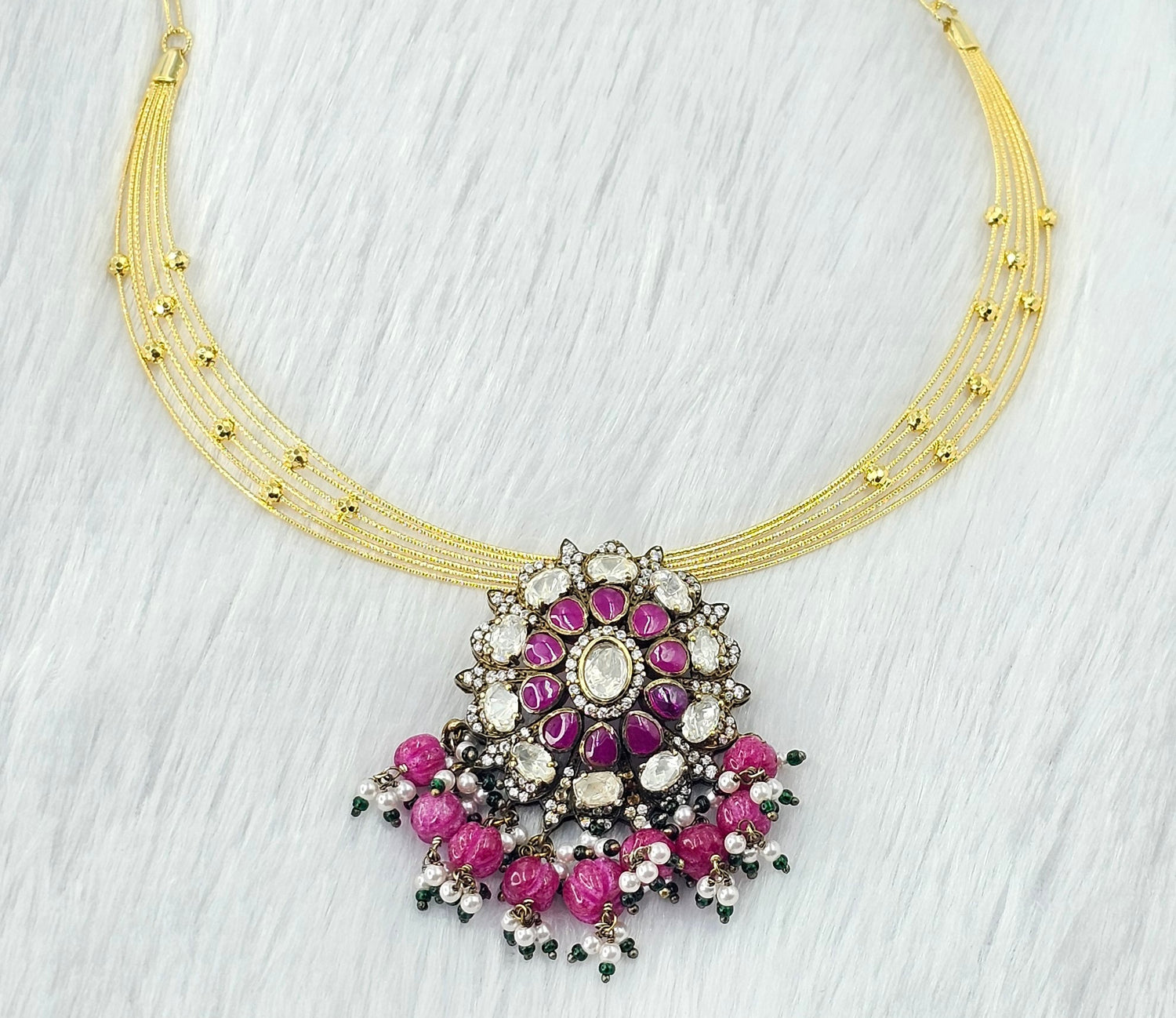 92.50 Gold Plated Silver Necklace 252