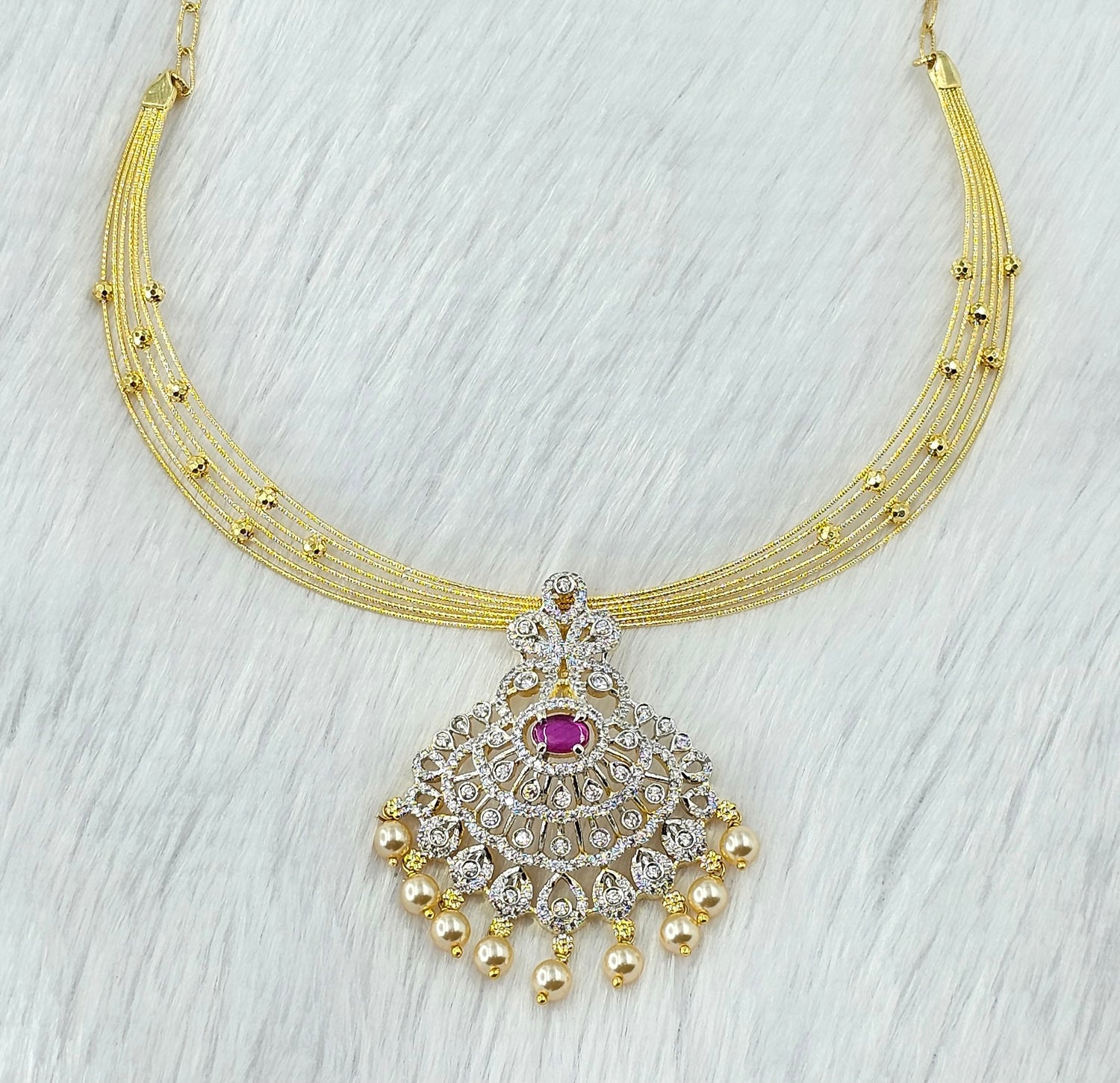 92.50 Gold Plated Silver Necklace 256