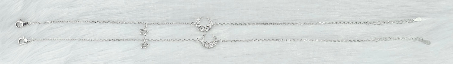 92.50 Gold Plated Silver Anklet 413