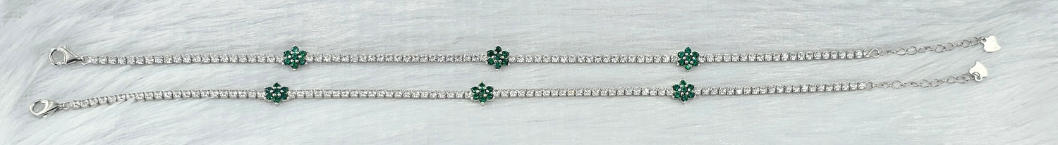 92.50 Gold Plated Silver Anklet 424