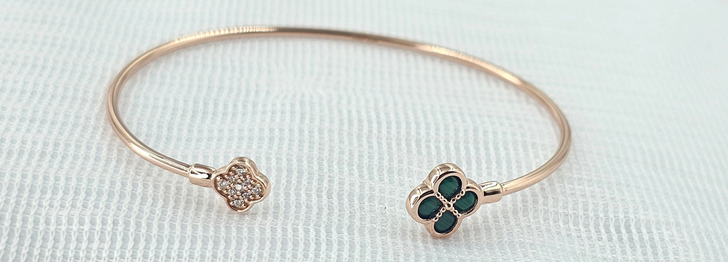 92.50 Silver Rose Gold Plated Bracelet 178