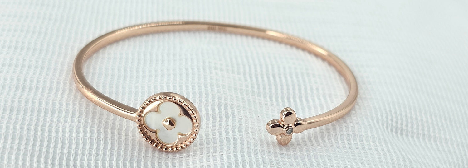 92.50 Silver Rose Gold Plated Bracelet 181