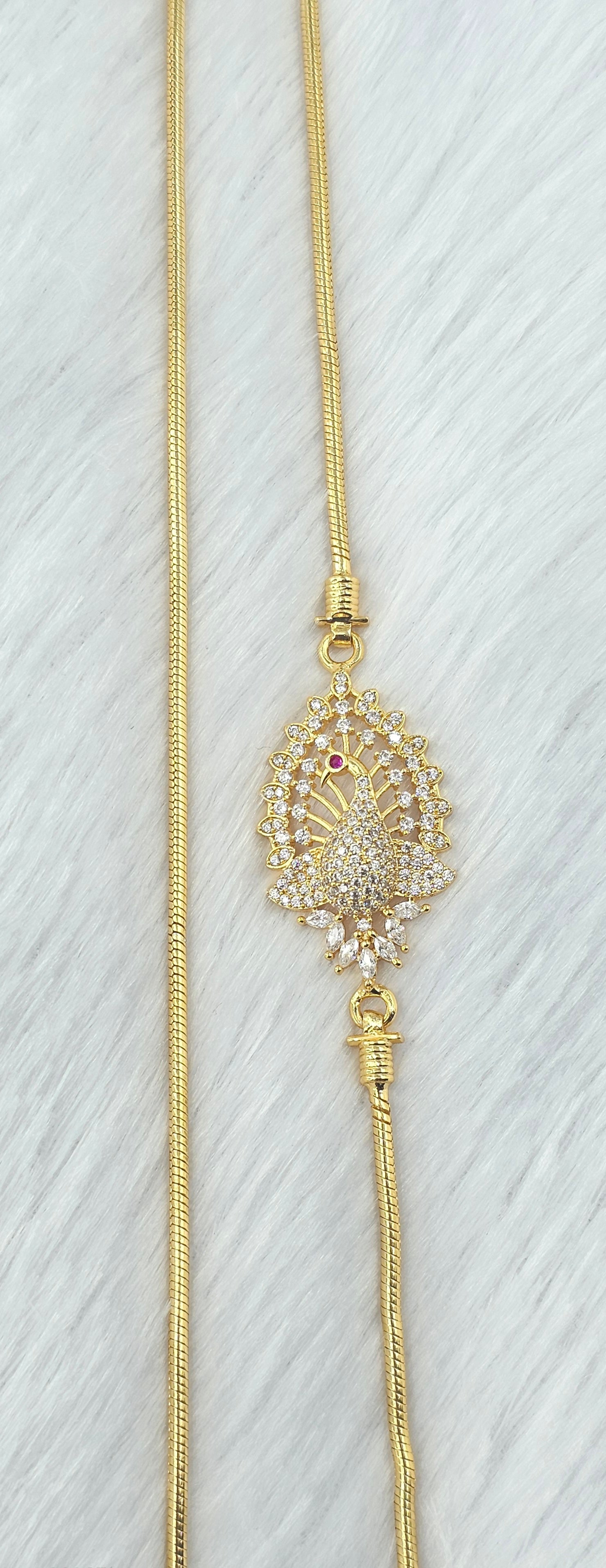 92.50 Gold Plated Silver Thali Chain 66