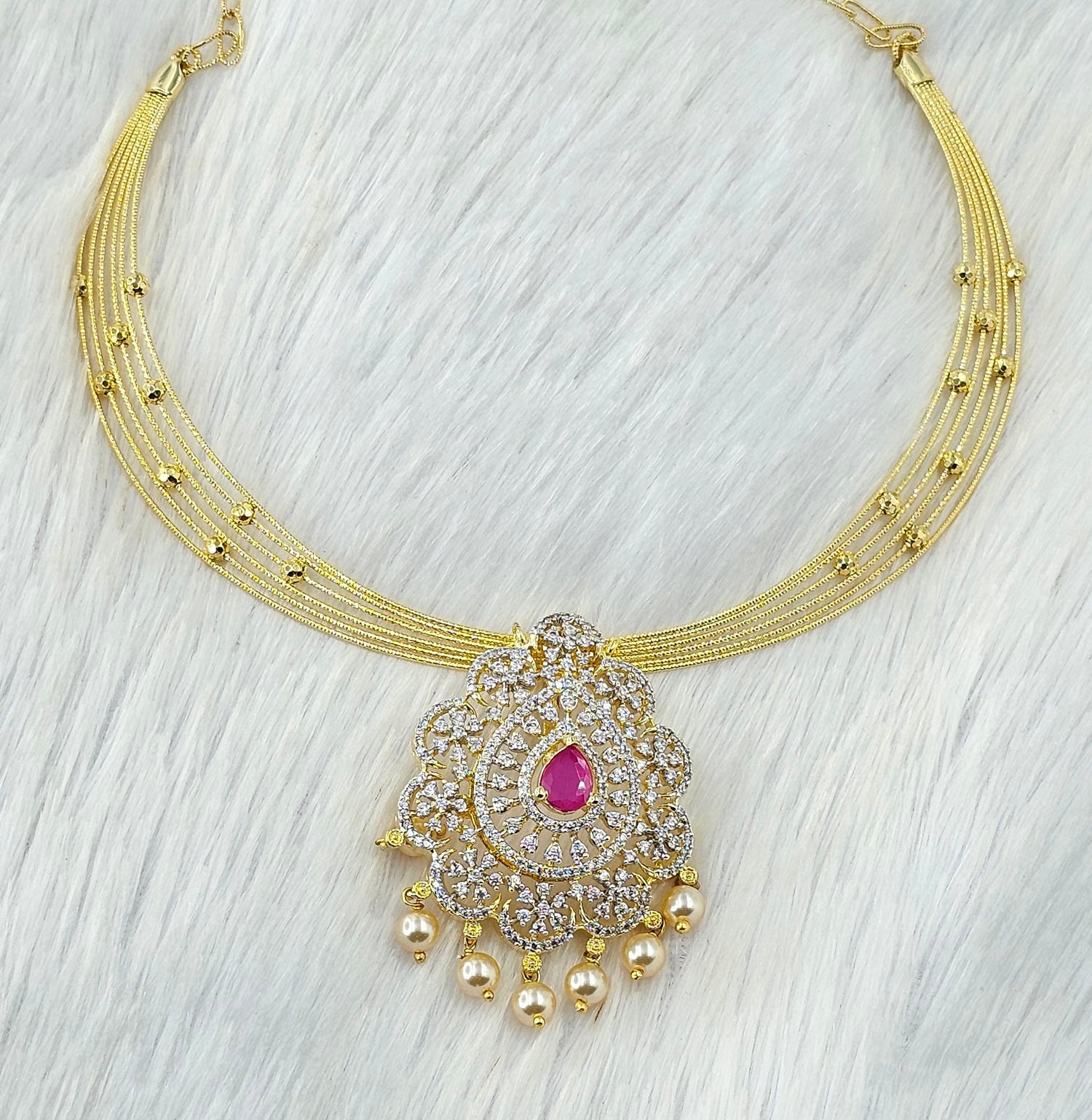 92.50 Gold Plated Silver Necklace 262