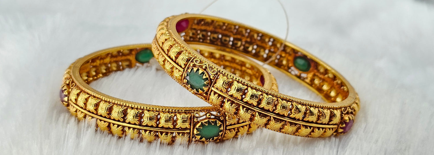 92.50 Silver Gold Plated Bangle 129