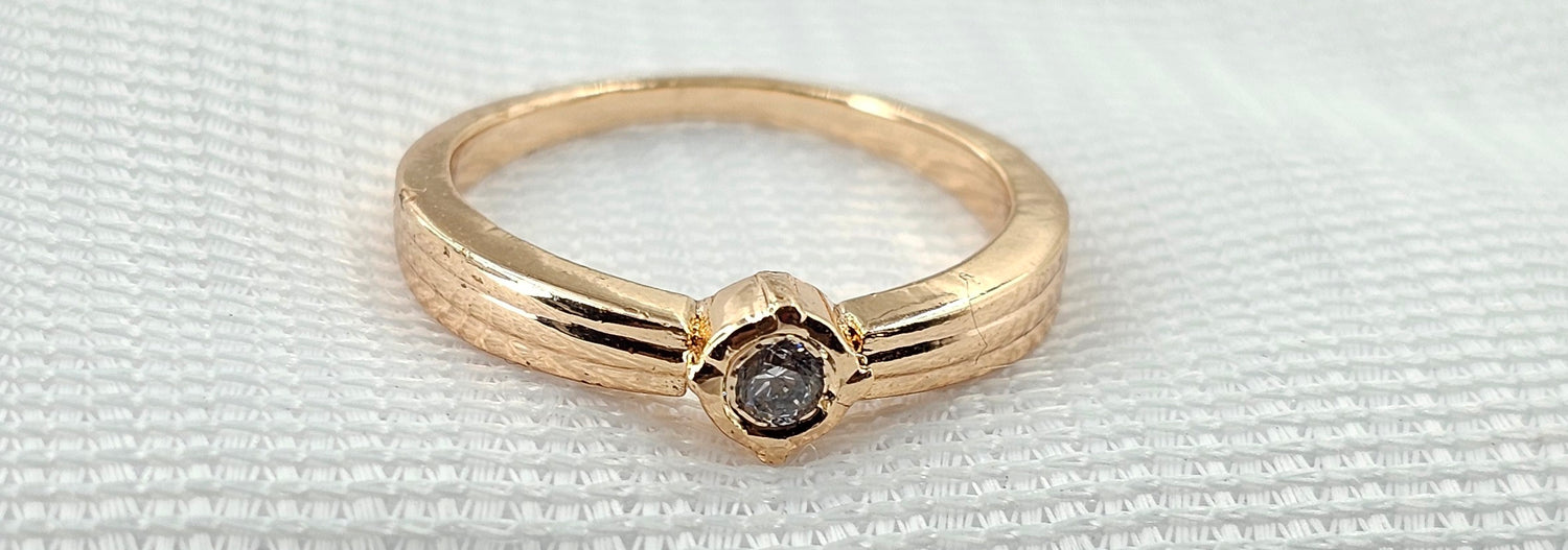92.50 Silver Rose Gold Plated Gents Ring 59