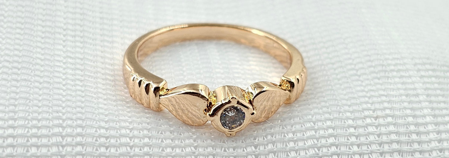 92.50 Silver Rose Gold Plated Gents Ring 61