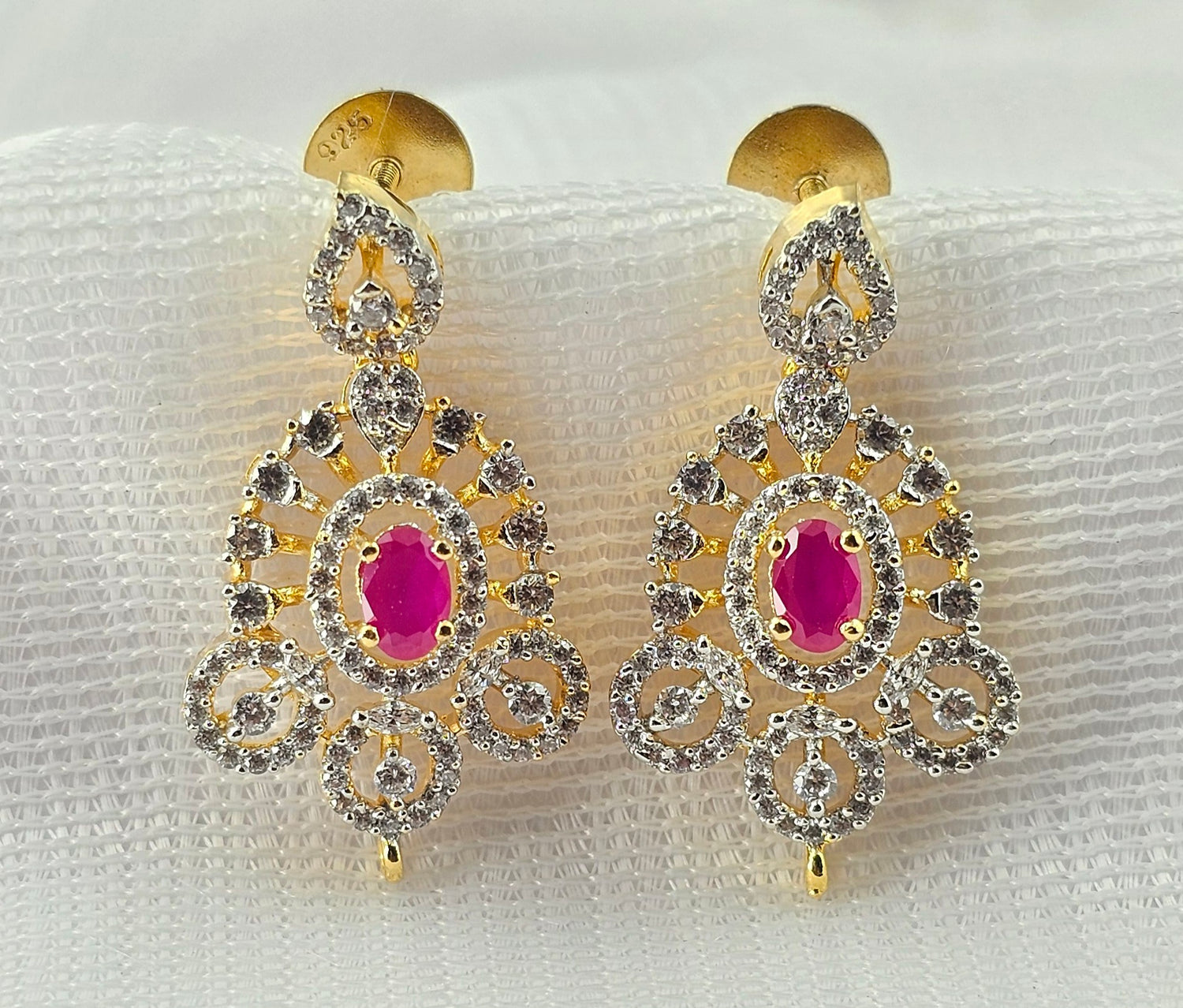 92.50 Silver Gold Plated Earring 116