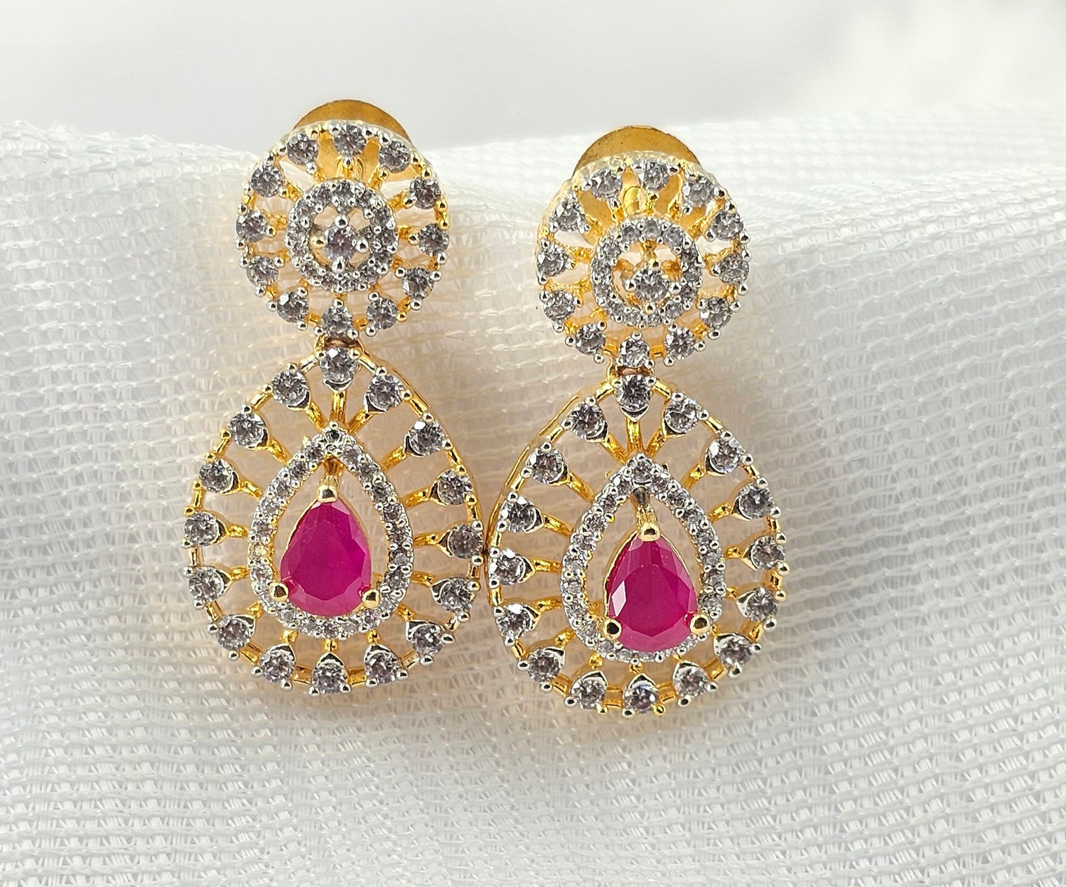 92.50 Silver Gold Plated Earring 118