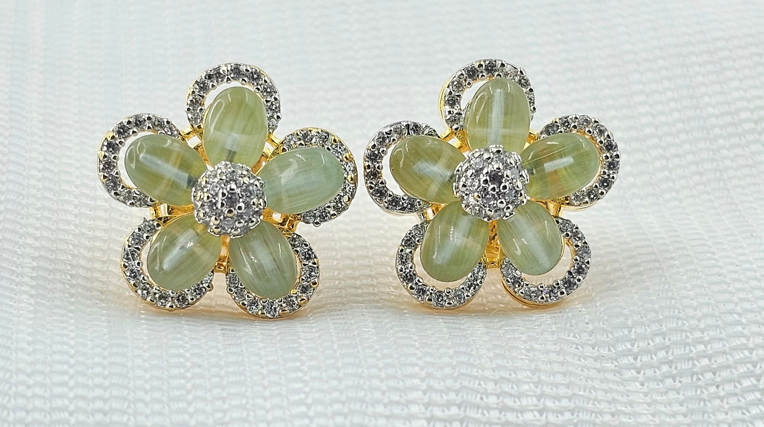 92.50 Silver Gold Plated Earring 119