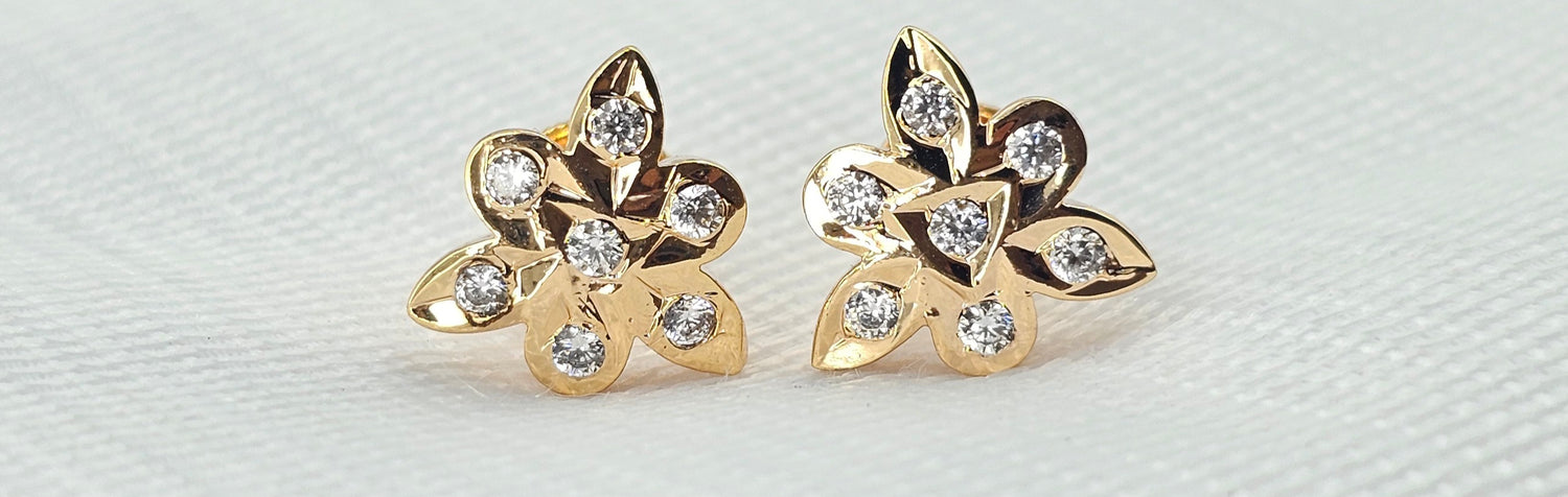92.50 Silver Gold Plated Earring 125