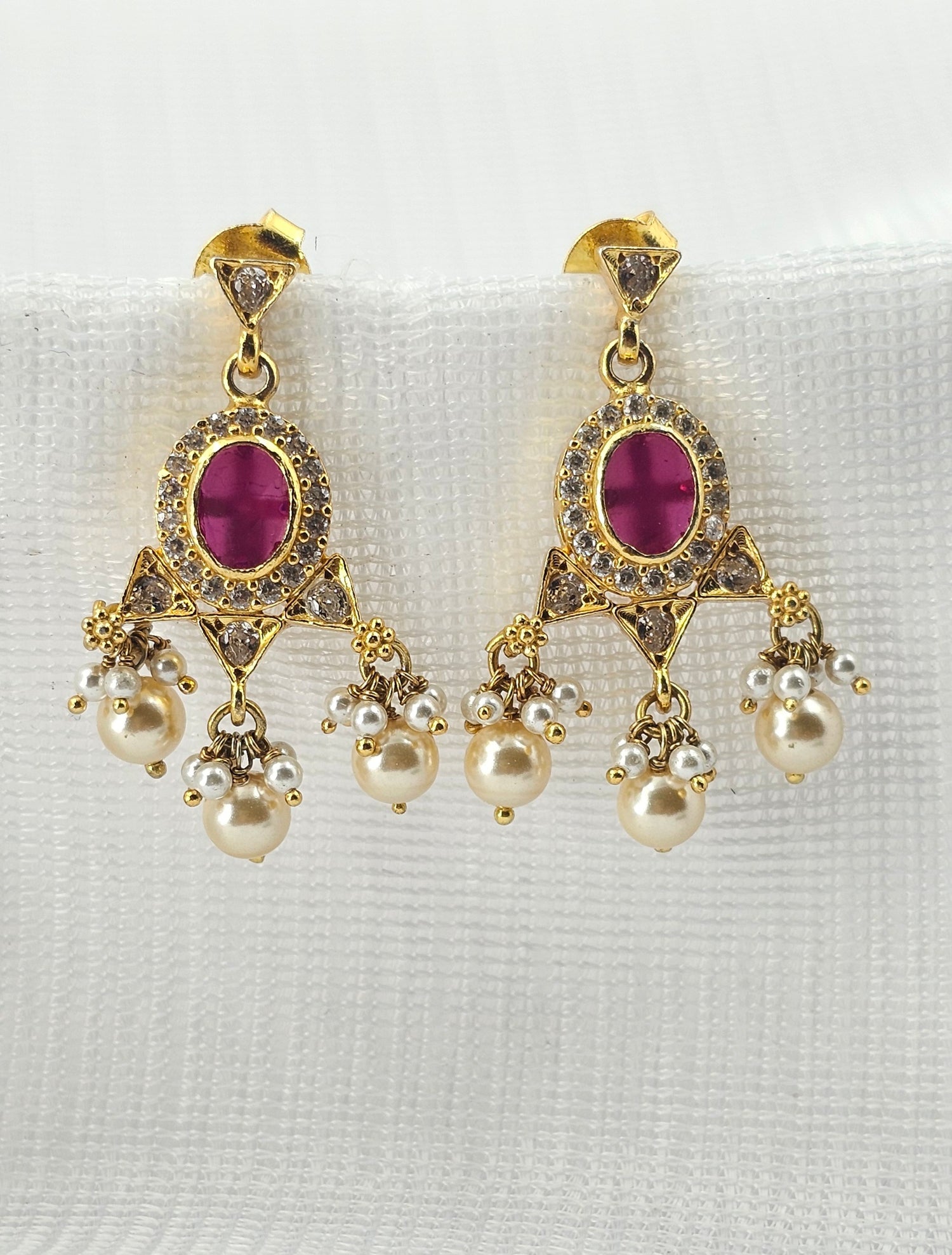 92.50 Gold Plated Silver Earring 78