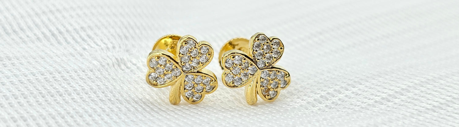 92.50 Silver Gold Plated Earring 136