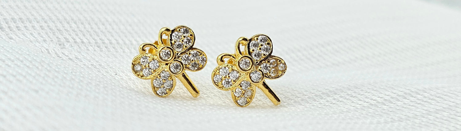 92.50 Silver Gold Plated Earring 139