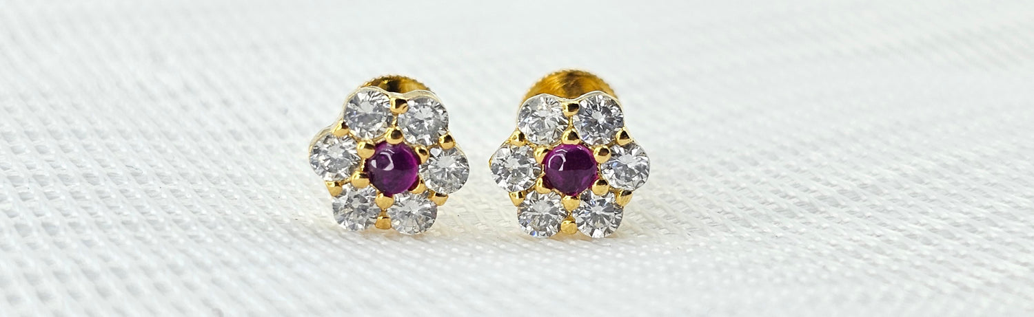 92.50 Silver Gold Plated Earring 132