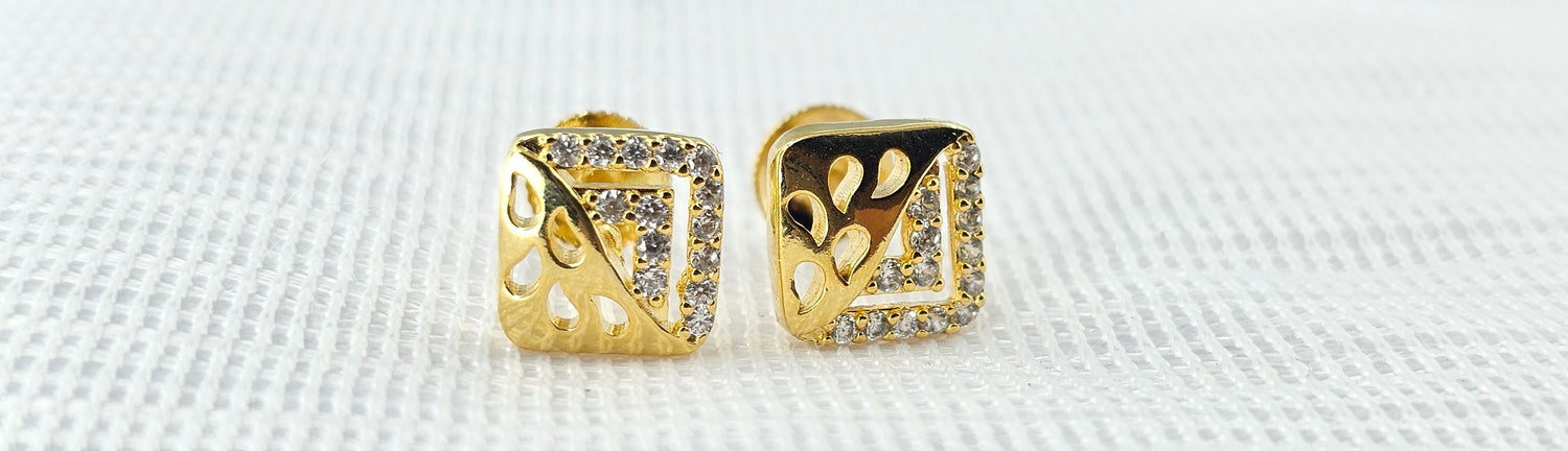 92.50 Silver Gold Plated Earring 134