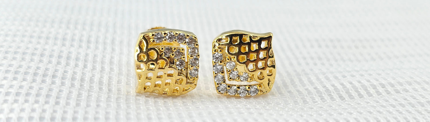 92.50 Silver Gold Plated Earring 130