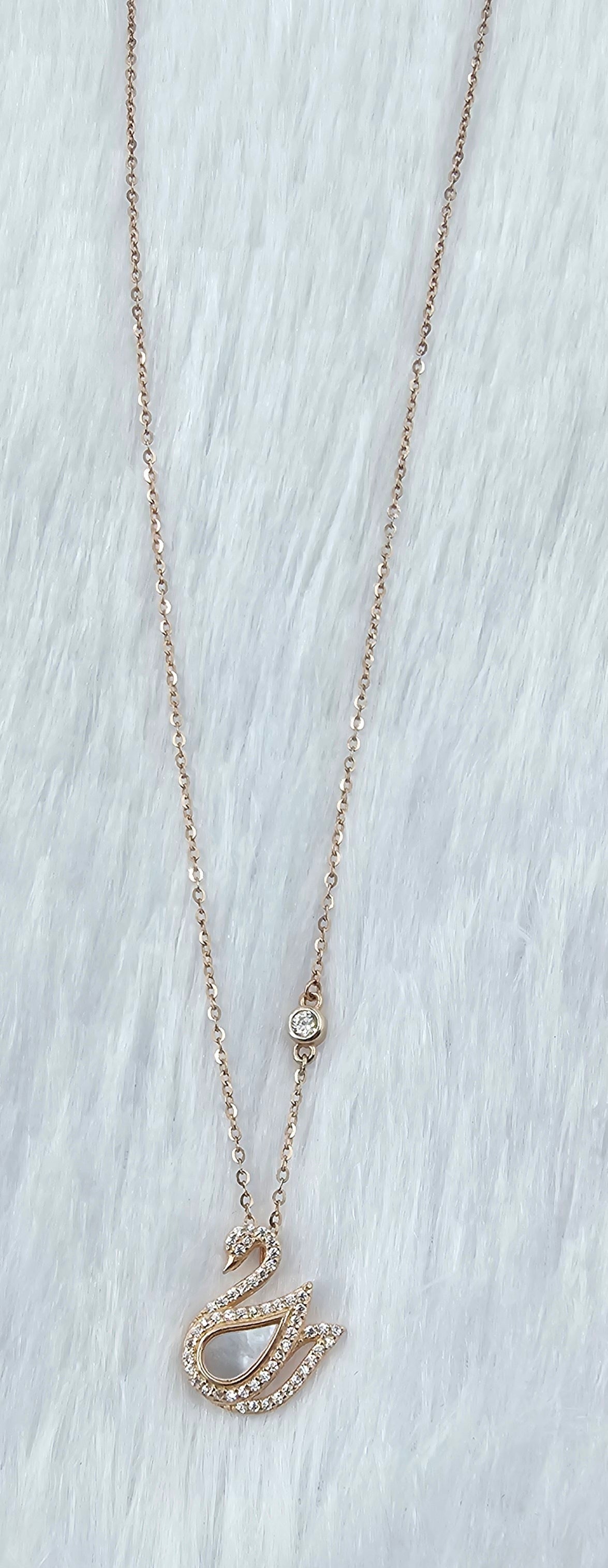 92.50 Rose Gold Plated Chain Pendent Set 139