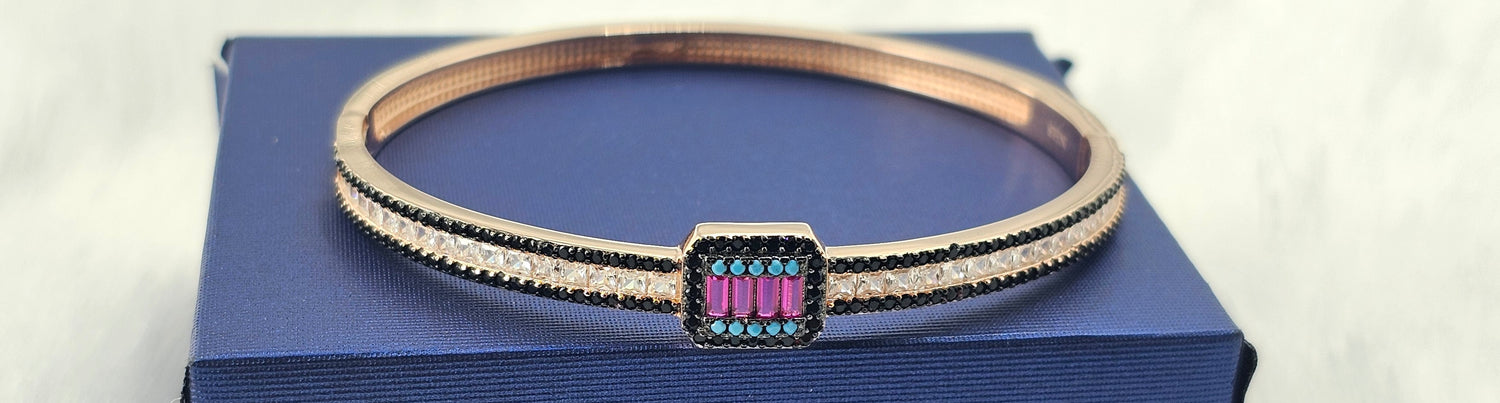 92.50 Silver Rose Gold Plated Bracelet  76