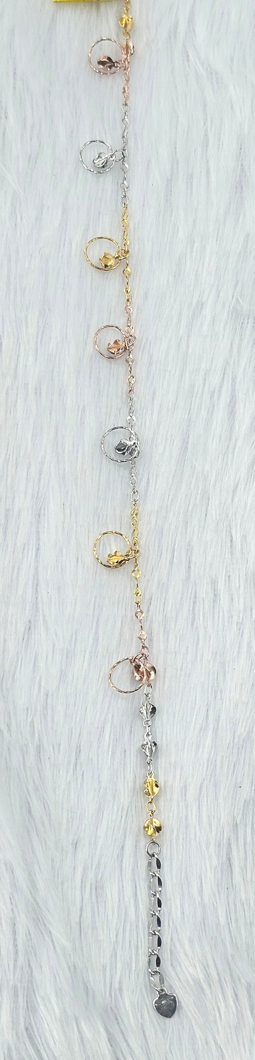 92.50 Rose Gold Plated Silver Bracelet  22