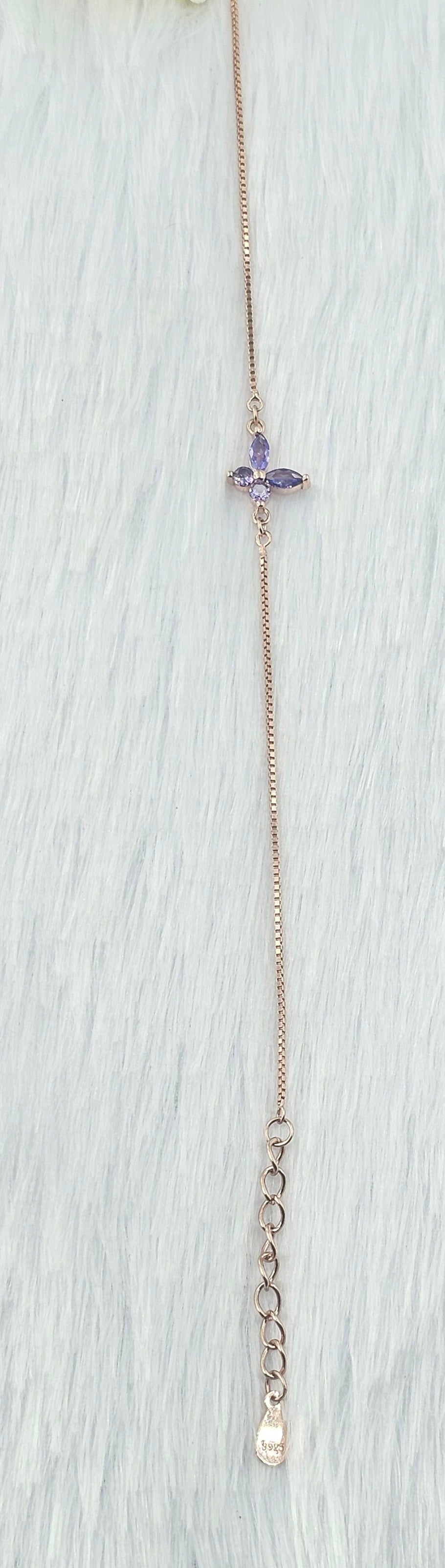 92.50 Rose Gold Plated Silver Bracelet  36
