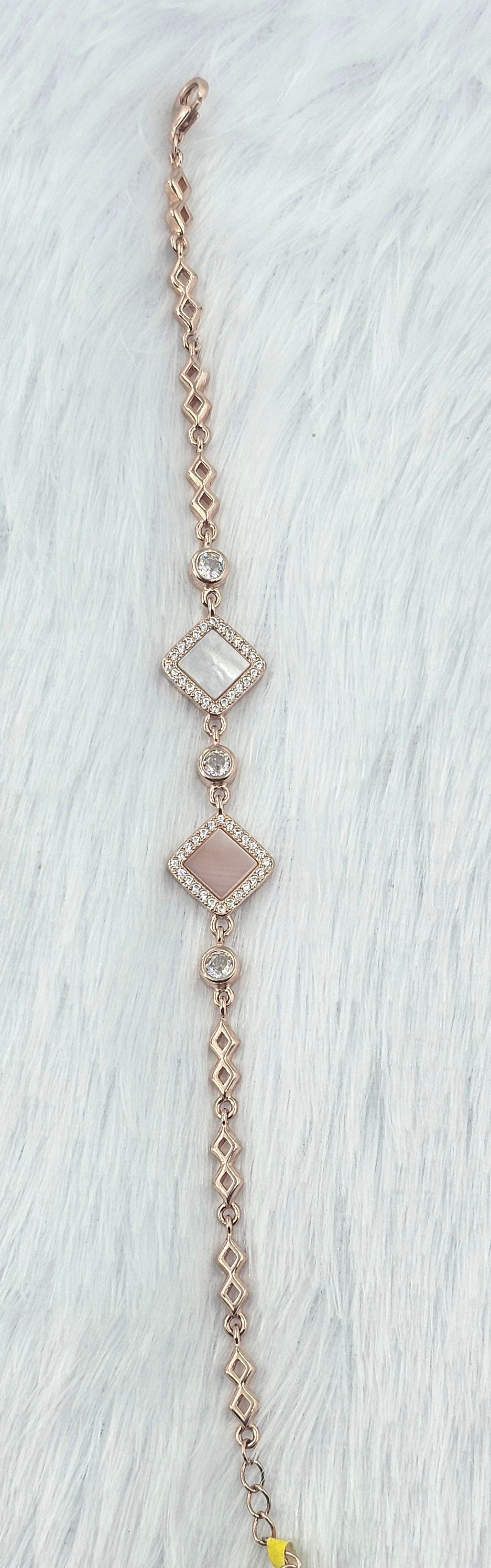 92.50 Rose Gold Plated Silver Bracelet  153