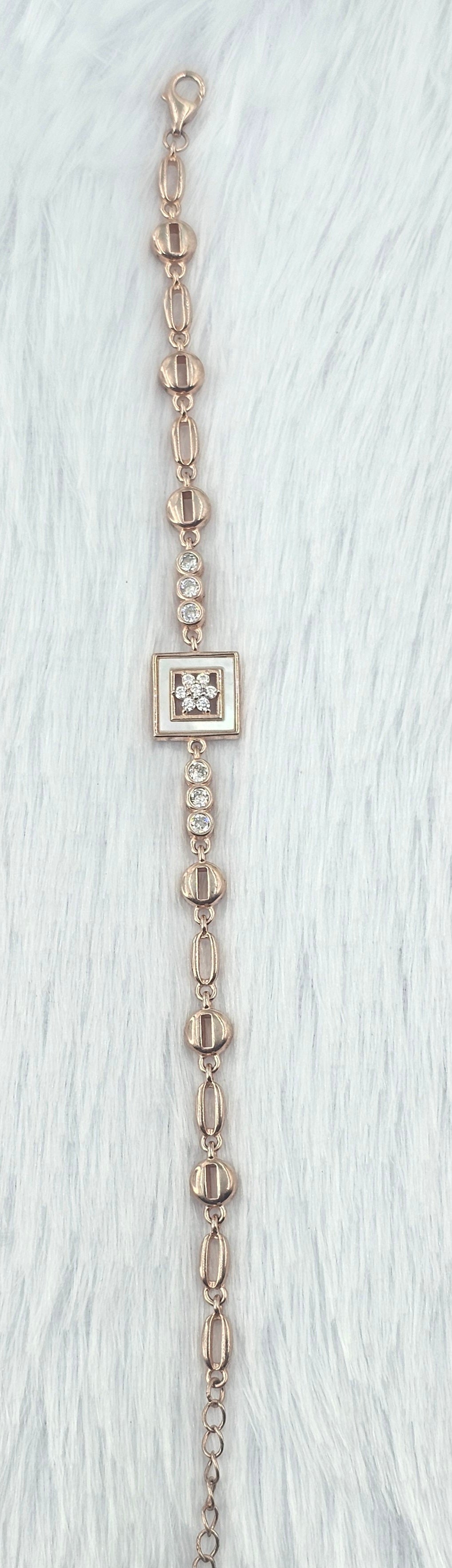 92.50 Rose Gold Plated Silver Bracelet  154