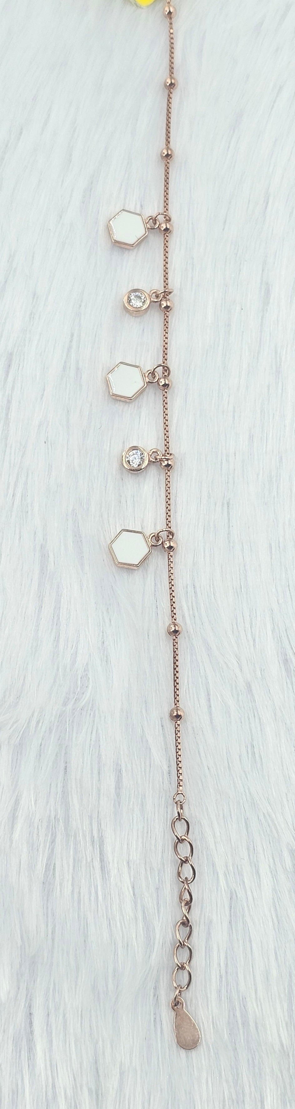 92.50 Rose Gold Plated Silver Bracelet  165