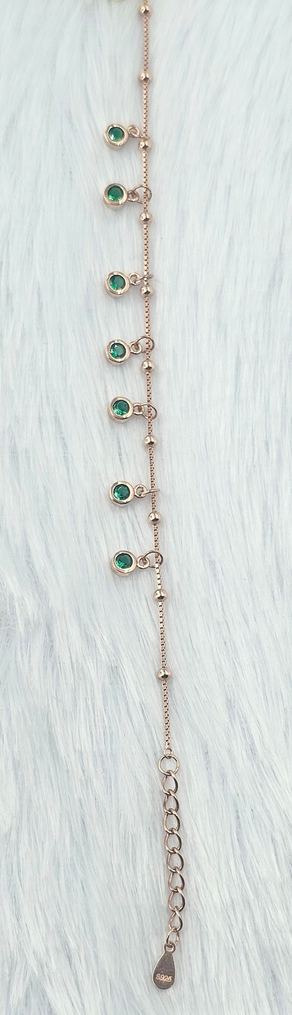 92.50 Rose Gold Plated Silver Bracelet  167
