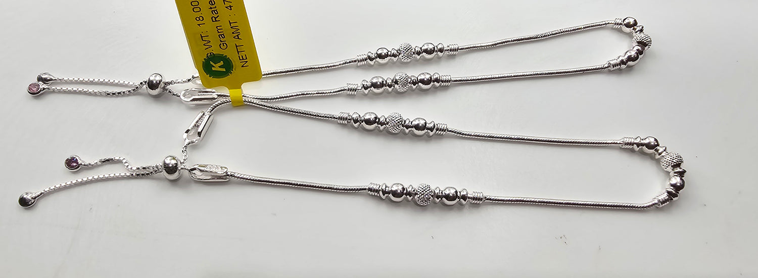 92.50 Silver Anklet 336