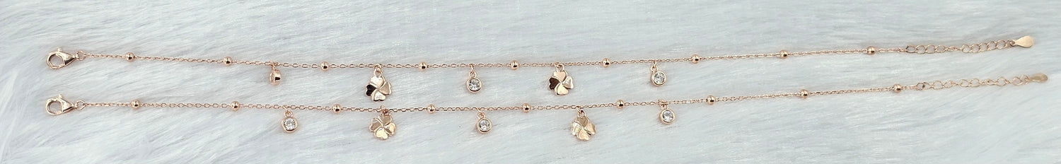 92.50 Gold Plated Silver Anklet  406
