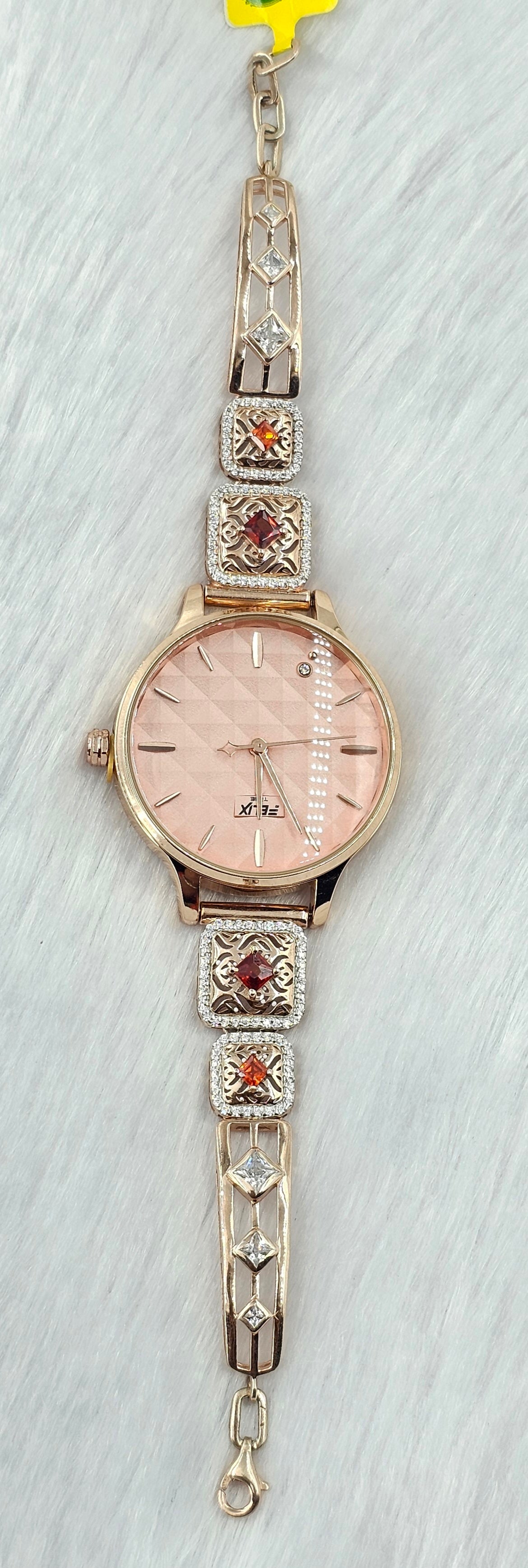 92.50 Silver Rose Gold Plated Ladies Watch 22