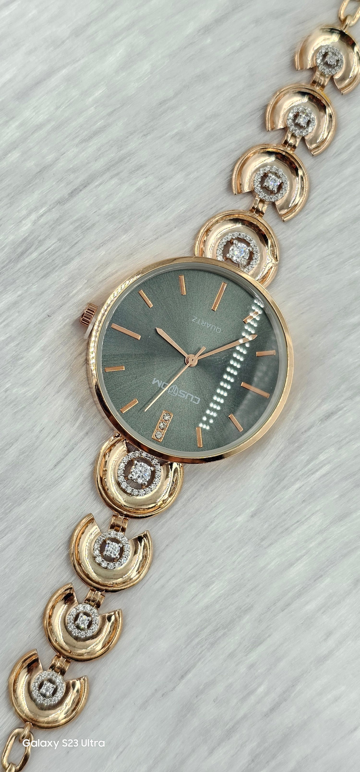 92.50 Silver Rose Gold Plated Ladies Watch 23