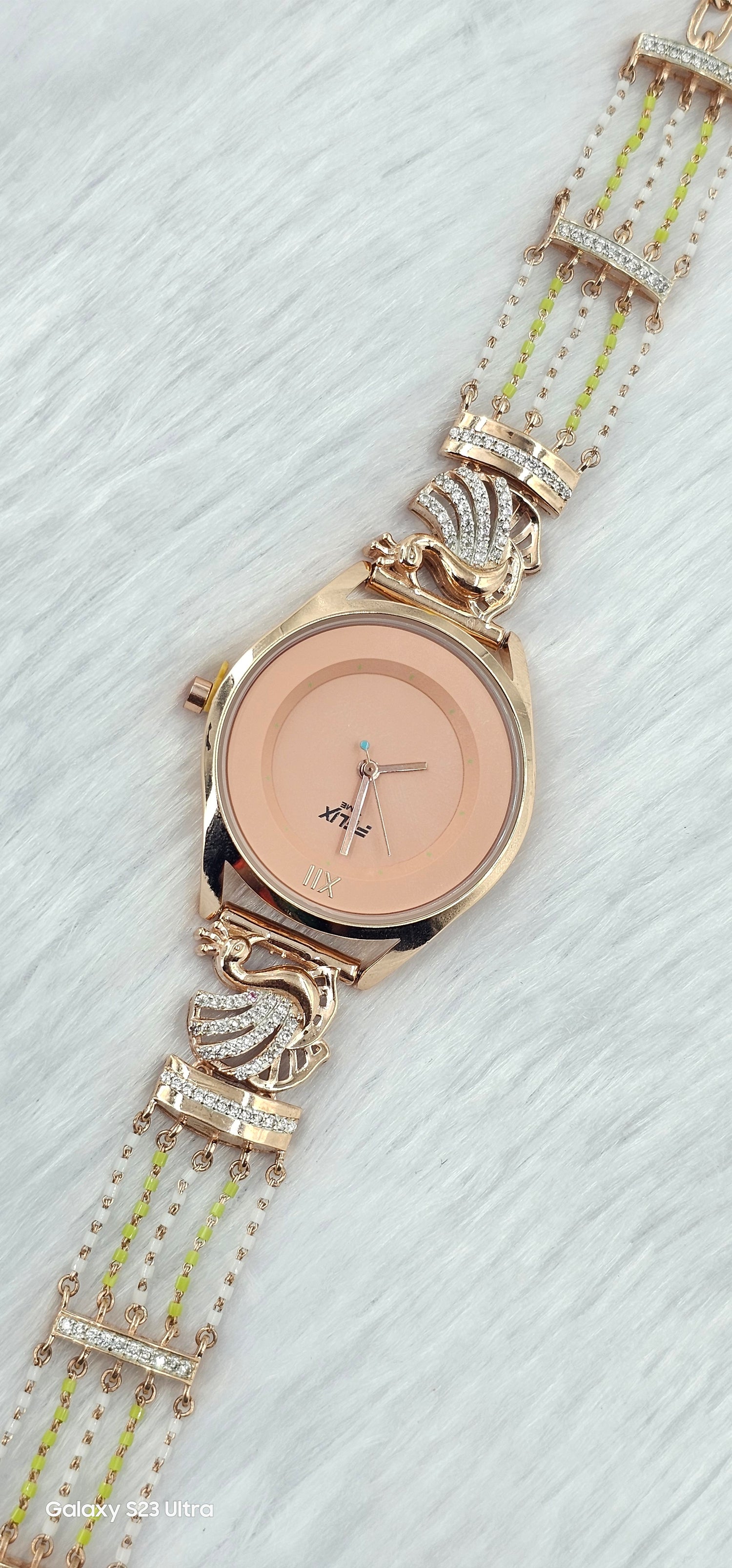 92.50 Silver Rose Gold Plated Ladies Watch 25