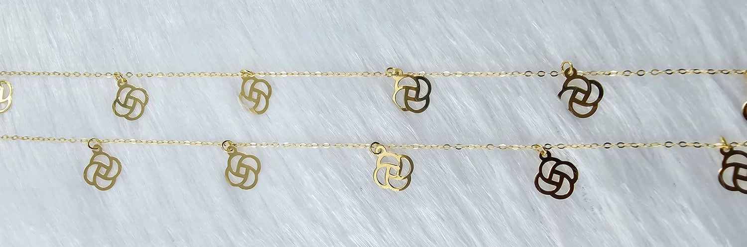 18kt Gold Anklet  9