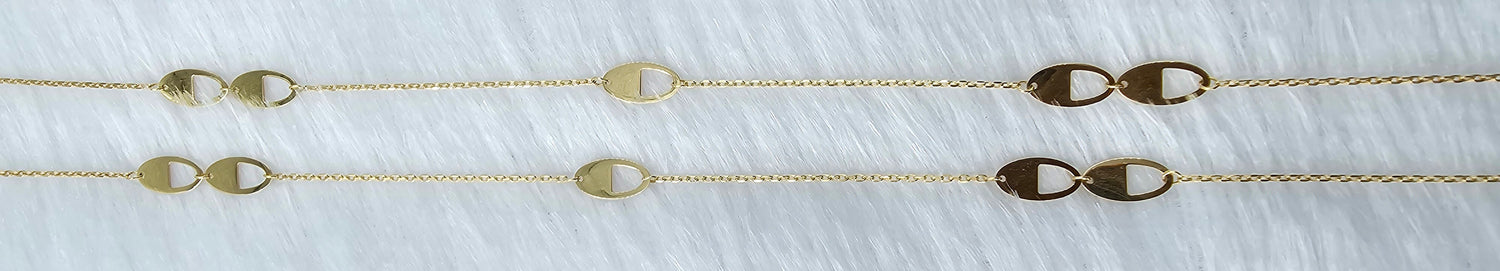 18kt Gold Anklet  12