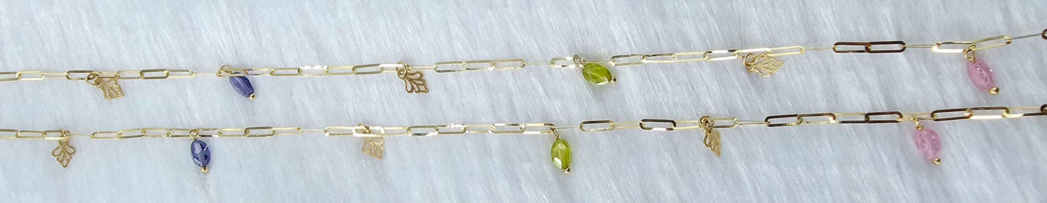 18kt Gold Anklet  16