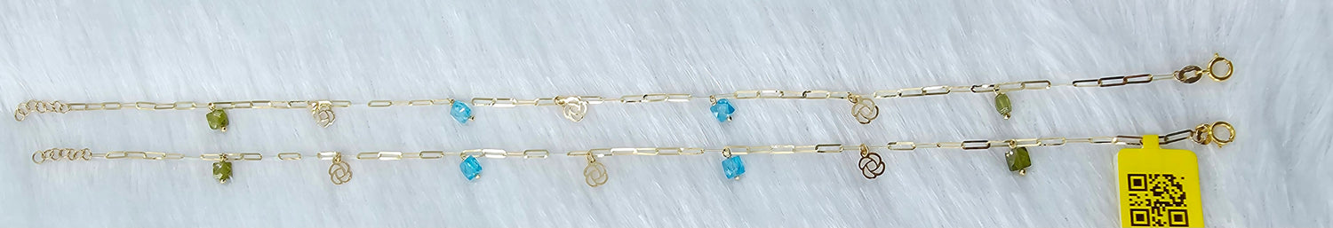 18kt Gold Anklet  17