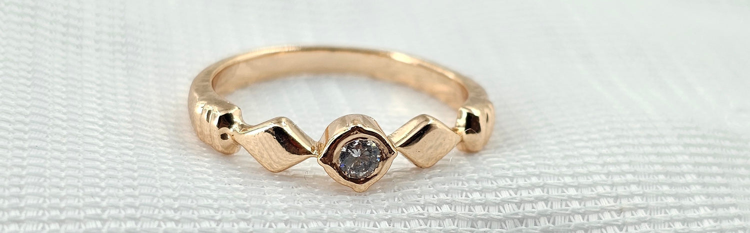 92.50 Silver Rose Gold Plated Gents Ring 62