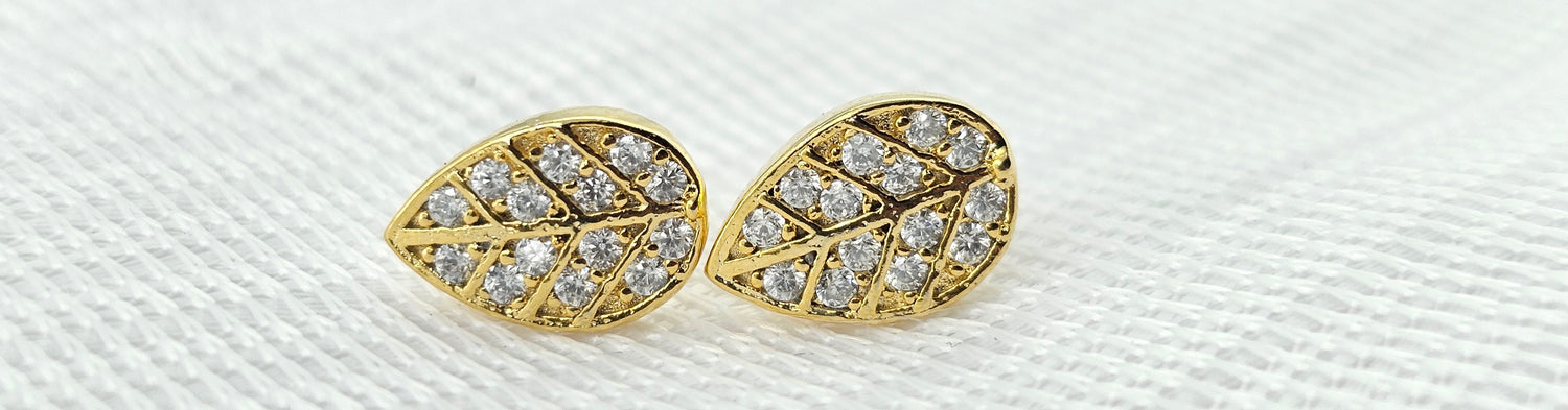 92.50 Silver Gold Plated Earring 159