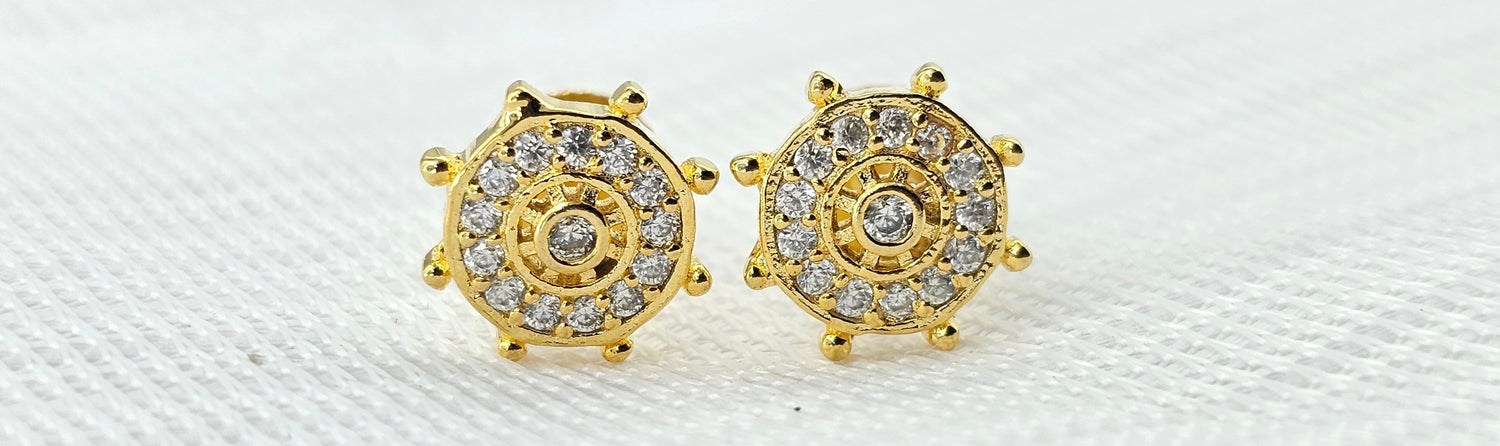 92.50 Silver Gold Plated Earring 155